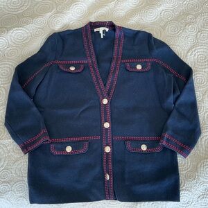 Maje Navy Cardigan French Size 2